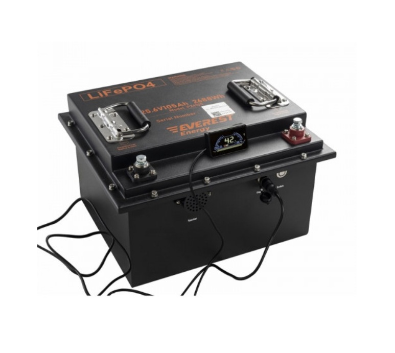 Аккумулятор Everest Energy LiFePO4 24V105Ah + LCD + Bluetooth 