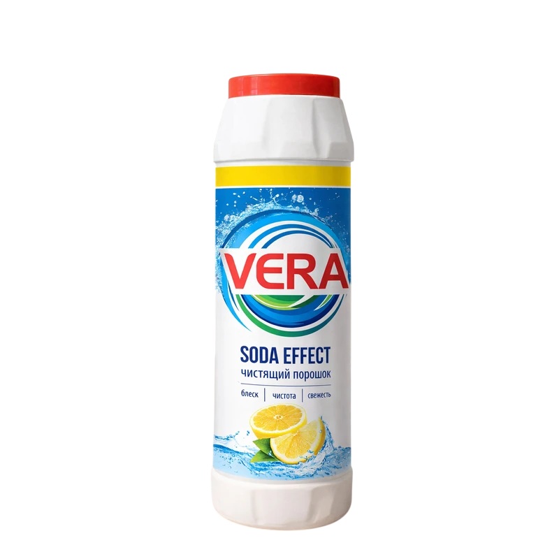 Порошок чистящий Vera Сода-Эффект Лимон в п/э туба 450г 