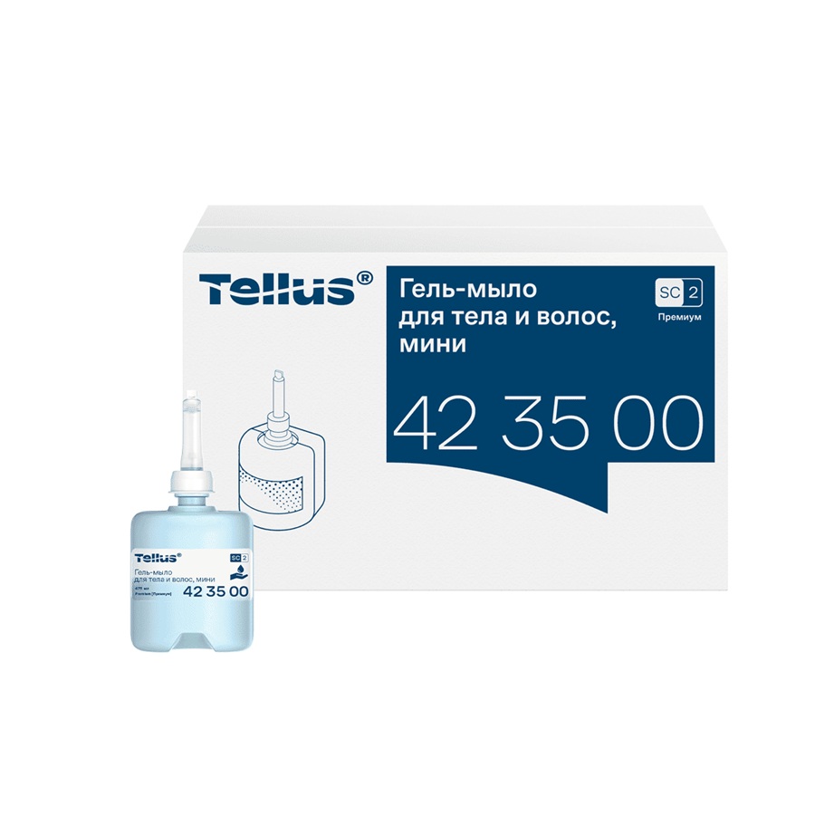 Гель-мыло Tellus для тела и волос, мини, 475 мл, 423500  